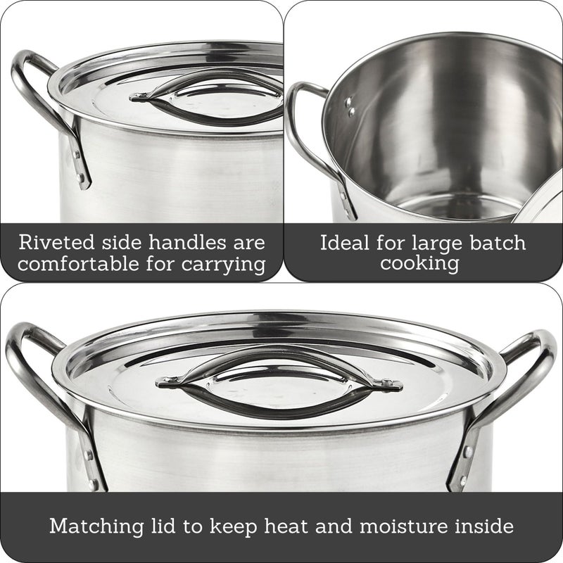 IMUSA Stainless Steel Stock Pot with Lid, 20 Quart, Silver - Image 2