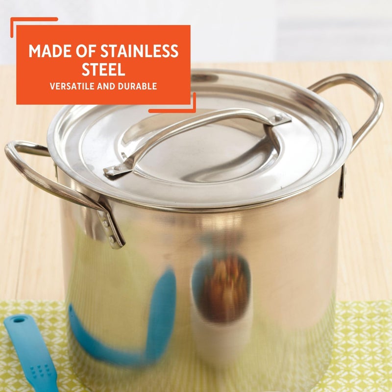 IMUSA Stainless Steel Stock Pot with Lid, 20 Quart, Silver - Image 3