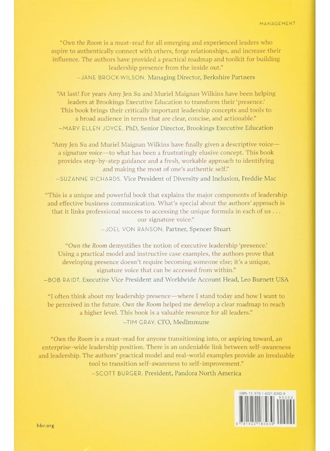 Harvard Business Review Press Own the Room: Discover Your Signature Voice to Master Your Leadership Presence - Image 2