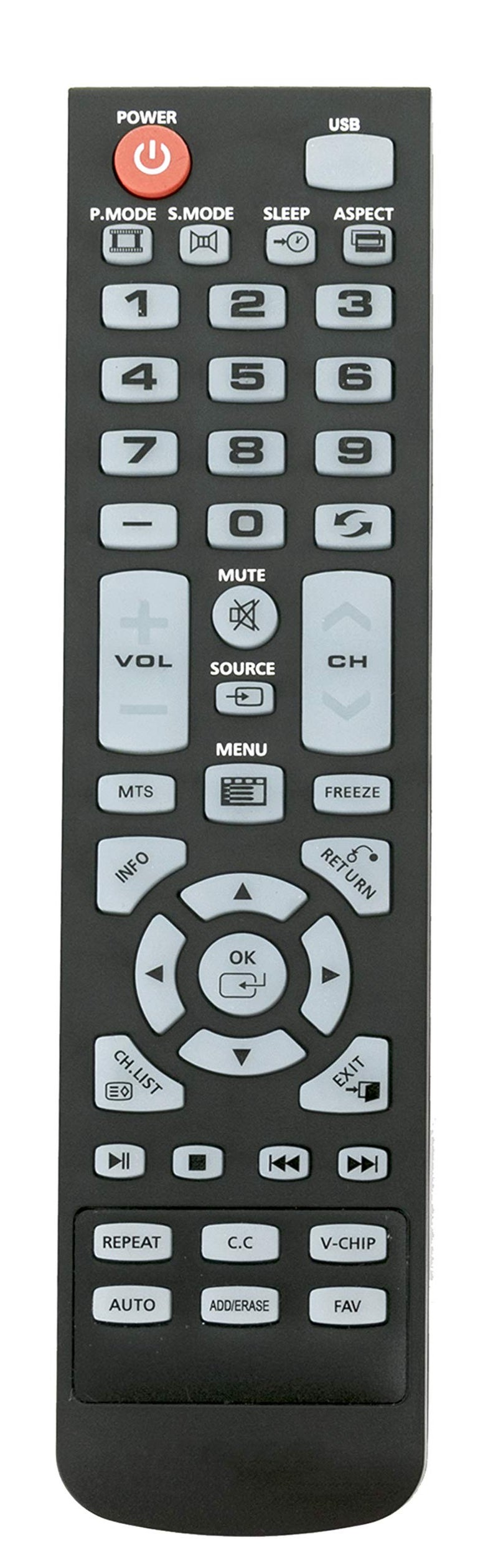 AULCMEET Remote Control Replacement XHY353-3 WS-1688-2 Compatible with Element TV ELEFW504A ELEFW247 ELEFW328 ELEFW504A ELEFT426 ELEFT506 - Image 4