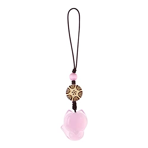 Hemobllo Cell Phone Strap Cartoon Fox Phone Charm Key Chain Car Key Purse Pendant Hanging Pendants Decor Pink - Image 1