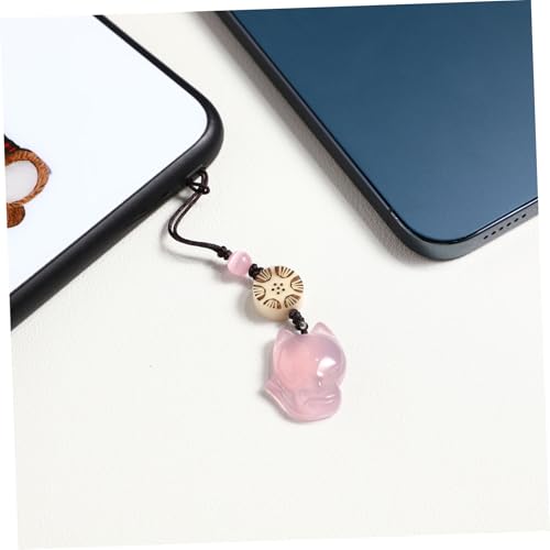 Hemobllo Cell Phone Strap Cartoon Fox Phone Charm Key Chain Car Key Purse Pendant Hanging Pendants Decor Pink - Image 5