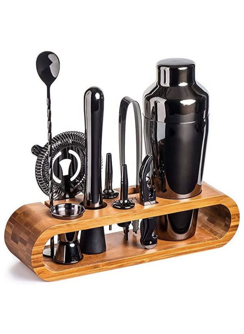 MIBRU Stainless Steel Milk Tea Cocktail Drink Shaker Drink Making Kit Mixer Making Gift Compatible Replacement Part Cold Drinks Set includes 9 Piece Bartender Kit  - Image 1