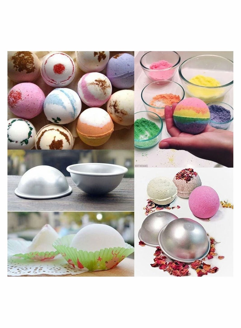 Excefore Bath Bomb Molds DIY Metal Bath Bomb Crafting Mold, Bath Bomb Making Supplies for Crafts Making, for Gifts Crafting Your Own Fizzles, 1.97 Inch/5 cm in Diameter, 8 Pieces - Image 4