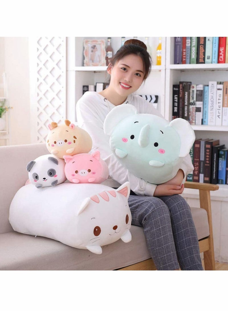 Excefore Soft Plush Stuffed 8 Inch Cute White Cat Animal Cartoon Hugging Pillow, Kawaii Toy Stuffed Animal Pillow Bedding, Kids Sleepin, Gifts for Children Kids (White) - Image 5