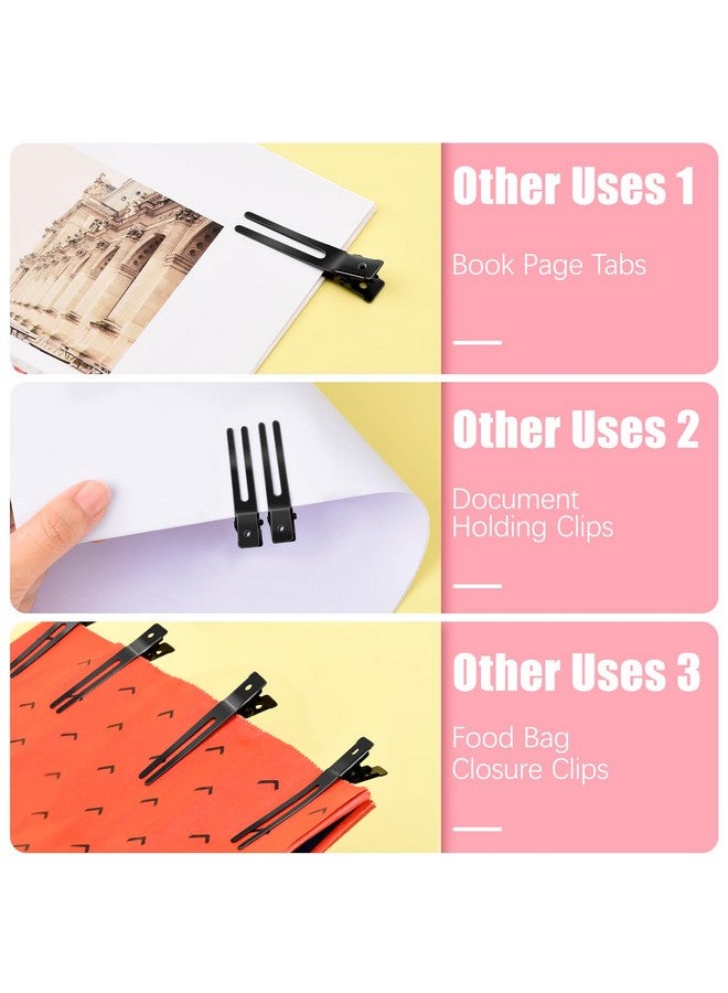 IKOCO Double Prong Curl Clips Ikoco 50 Pcs Pins Curls Setting Section Hair Clips Metal For Diy With 3Pcs Comb Set For Salon Barber Hair Styles - Image 5