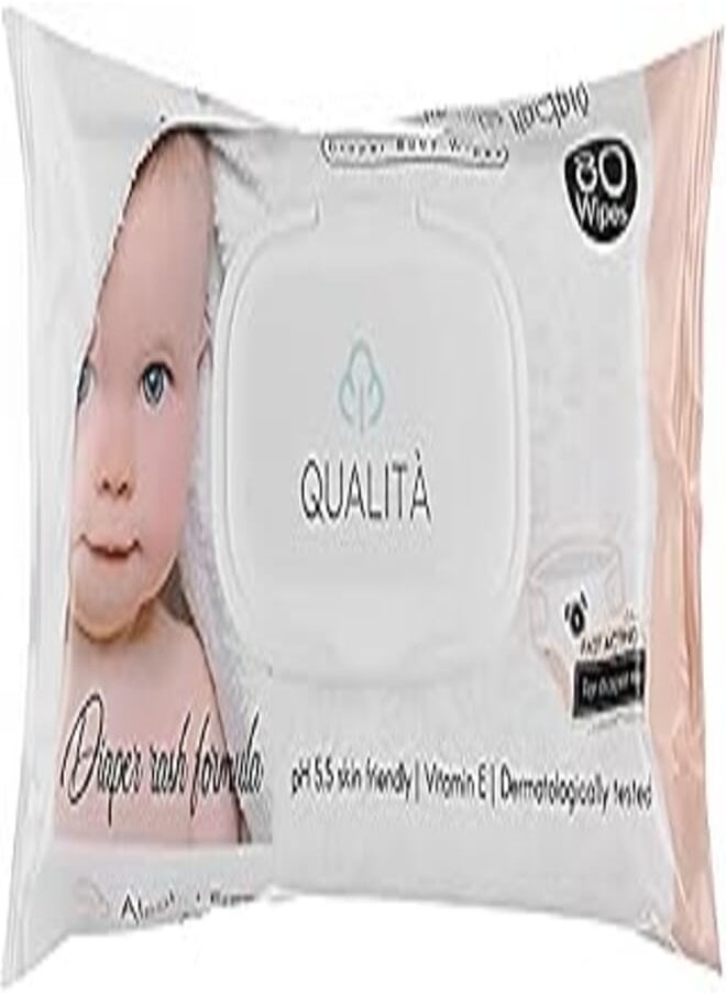 QUALITA Qualita Baby Wipes Diaper Rash Formula 80 wipes 