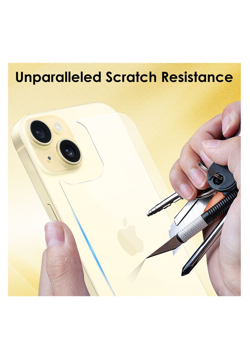Generic - 3 in 1 Screen Protector for iPhone 15 Plus, Front and Back Tempered Glass Screen Protector, Camera Lens Protector Ultra Thin Bubble Free(6.7 inch) - Image 1