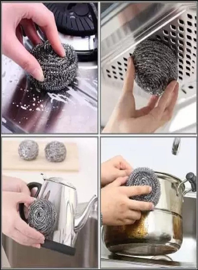 DOMUM Silicone Bottle Brush & 2pcs Steel Scrub for Cleaning Bottle, Glass & Utensils (Combo Pack). - Image 2