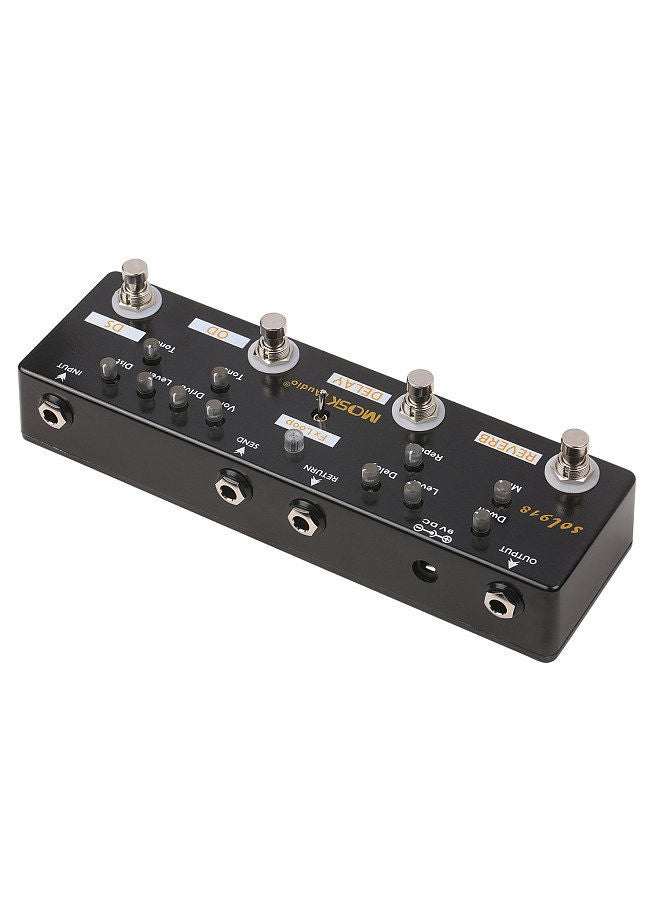 Generic Audio SOL918 5-in-1 Multi Effect Pedal Combined Effect Guitar Pedal True Bypass Multi-in-one Combined Effect Device Reverb Delay FX Loop Overdrive Distortion  - Image 5