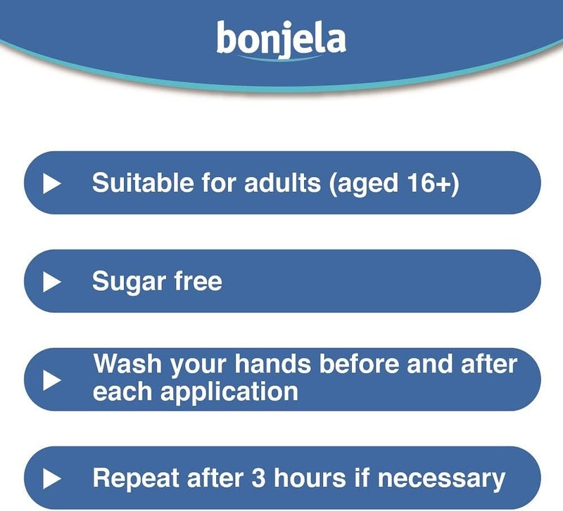 Bonjela بونجيلا 15 جرام جل فموي سريع المفعول لتخفيف الألم من قرح الفم، قروح البرد، التورم، العدوى، مناسب مع أطقم الأسنان، علاج للبالغين، حل سريع للأدوية - Image 3