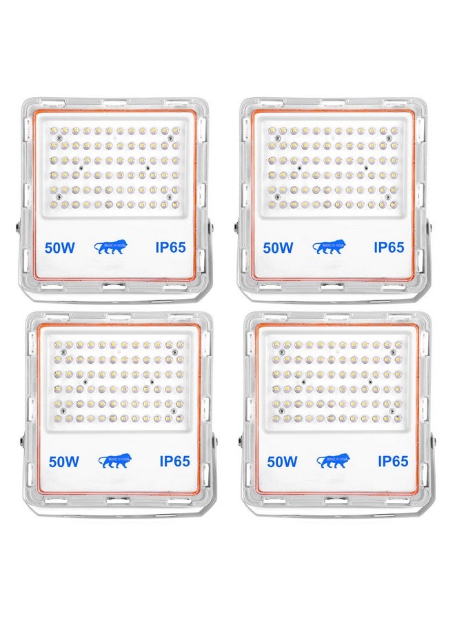 Gesto جستو 50 واط ضوء الفيض العدسي - أضواء LED مقاومة للماء IP66 مع شعاع واسع 120 | ضوء هالوجين، ضوء تركيز للفناء، المعرض، المتجر، المصنع، الحديقة، المعبد، الخيمة، المستودع، ملعب (أبيض بارد) - عبوة من 4 - Image 1