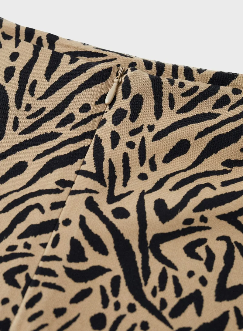 MANGO Kids Printed Skirt