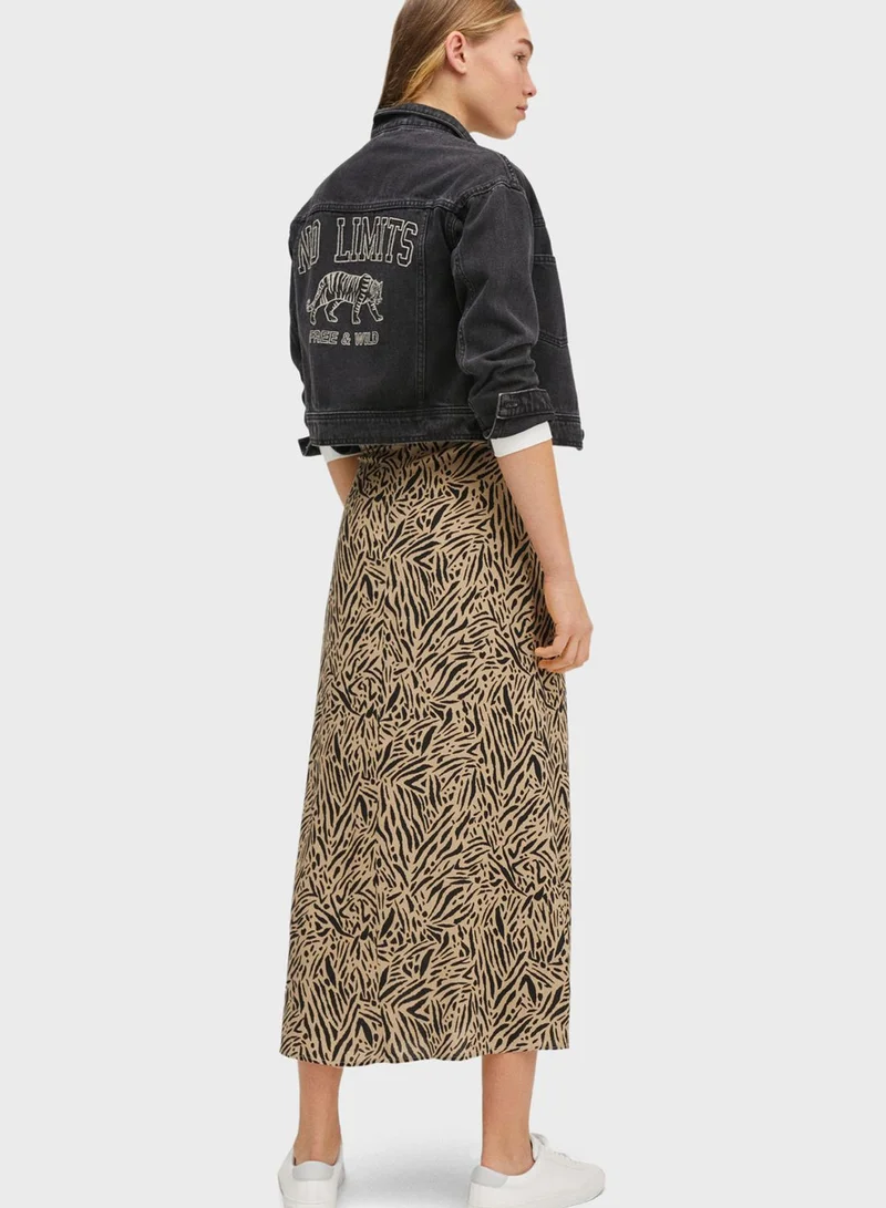 MANGO Kids Printed Skirt