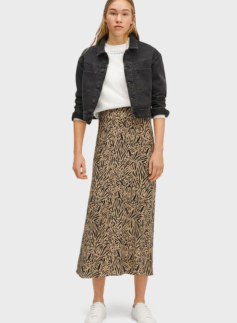 MANGO Kids Printed Skirt