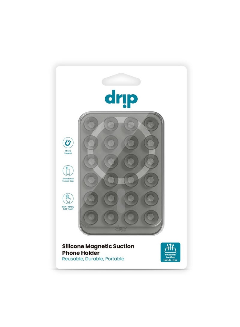 DRIP Silicone Magnetic Suction Phone Holder - MagSafe Compatible, Strong Adhesion, Reusable, Durable, and Portable - Ideal for Flat Surfaces, Mirrors, and Windows - Image 4