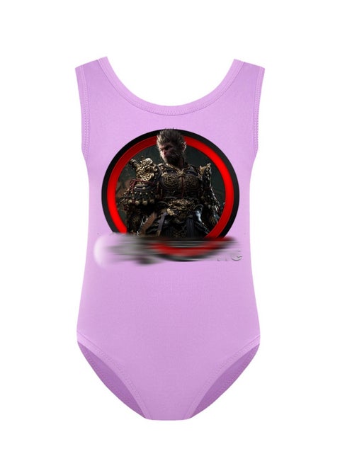 Black Myth Goku Girls' One Piece Swimsuit And Cap Set