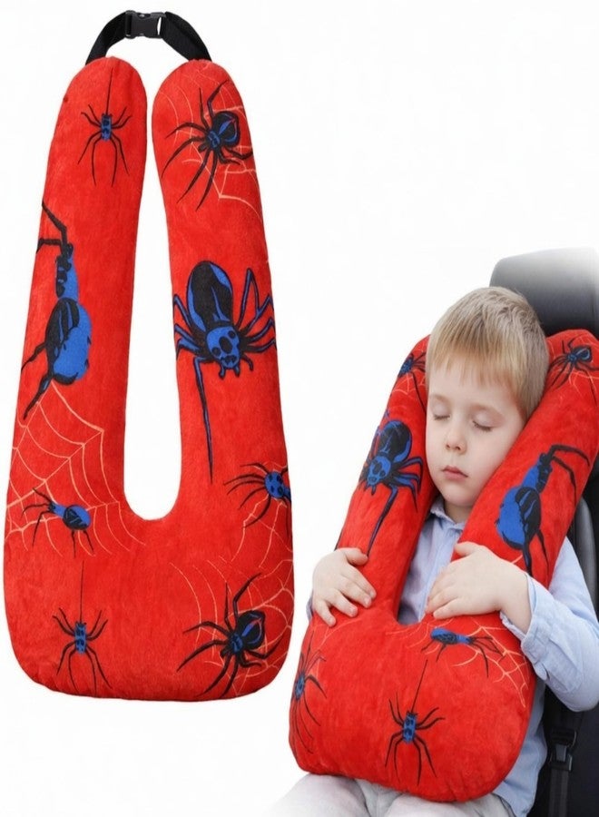 Gilprop Spider Travel Pillow for Kids Car Pillow Removable U-Shaped Sleeping Aid to Support Head and Body in The Back Seat of Long Car Trips - Image 1
