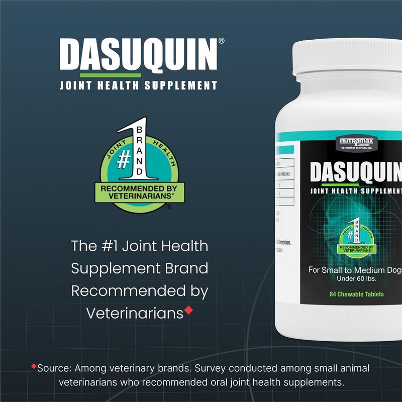 Nutramax Laboratories Nutramax Dasuquin Joint Health Supplement for Small to Medium Dogs - With Glucosamine, Chondroitin, ASU, Boswellia Serrata Extract, Green Tea Extract, 84 Chewable Tablets - Image 3