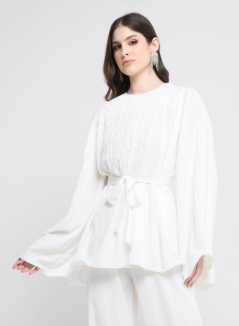Khizana Pleated Top & Pant Set - Image 3