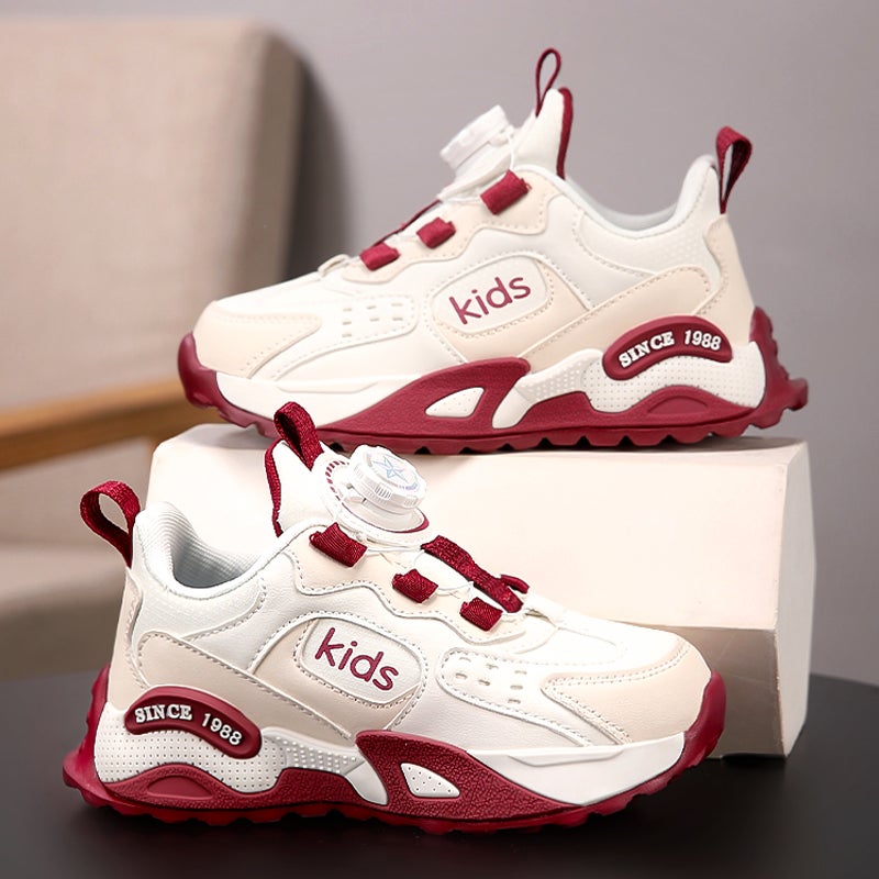 Girls' Shoes Spring Children'S Red New Year Shoes Girls' Sports Dad Shoes Big Children'S White Shoes - Image 3