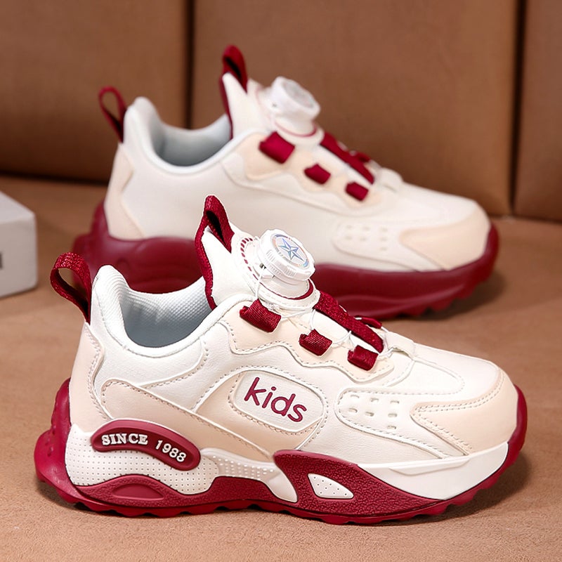 Girls' Shoes Spring Children'S Red New Year Shoes Girls' Sports Dad Shoes Big Children'S White Shoes - Image 5