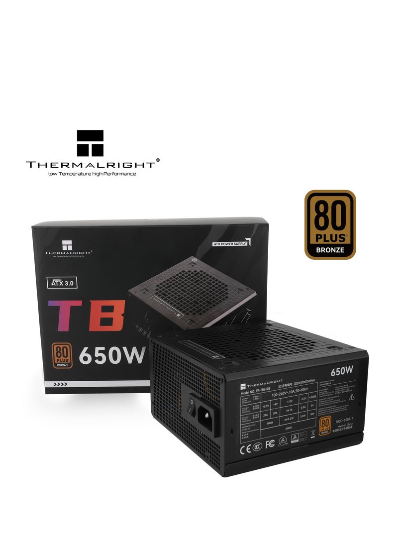 Thermalright 650W TB650S 80Plus Bronze Power Supply | TR-TB650S - Image 1