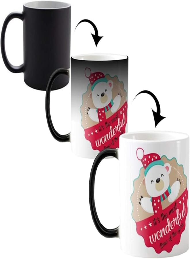 FUNKY STORE Christmas Gifts Most Wonderful Christmas Ceramic Magic Coffee Mug 330 ml - Christmas Mugs, Xmas Decorations, Christmas Decor, Xmas Mugs, Quirky Mugs