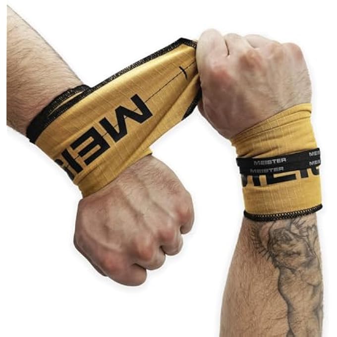 Meister Lockdown Wrist Wraps - Adjustable Non-Stretch Support For Weightlifting, Strength & Cross Training - Coyote - Image 3