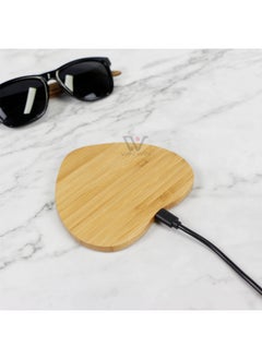 Generic Bamboo 10W/15W Wireless Charging Is Suitable For Apple Android Laser Logo Manufacturers Directly Supply Bamboo And Wood Wireless Charging-Color:Round  - Image 2