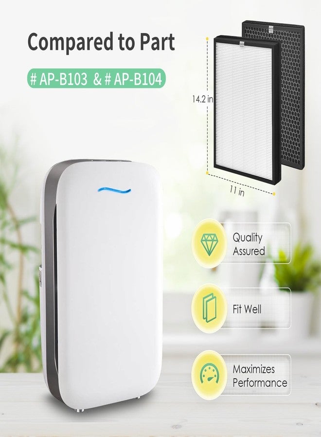 HSIAMEN AP-B102 Filter Compatible with Alexapure Breeze Air Purifier AP-B102 Filter Replacement and 3049, Compared to Part # AP-B103 AP-B104, 3 H13 True HEPA with 3 Activated Carbon - Image 3