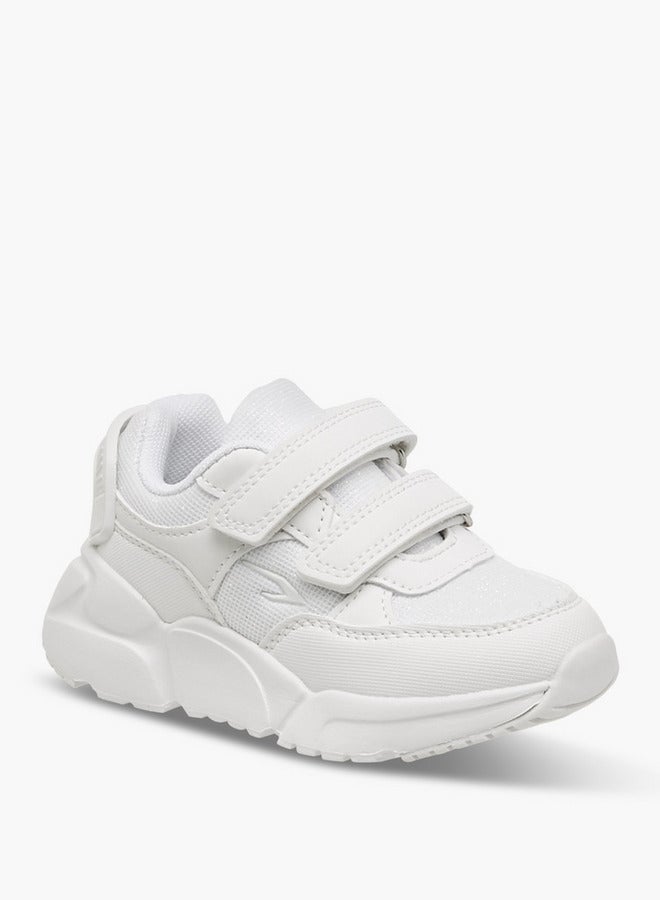 Dash Panelled School Shoes with Hook and Loop Closure  - Image 2