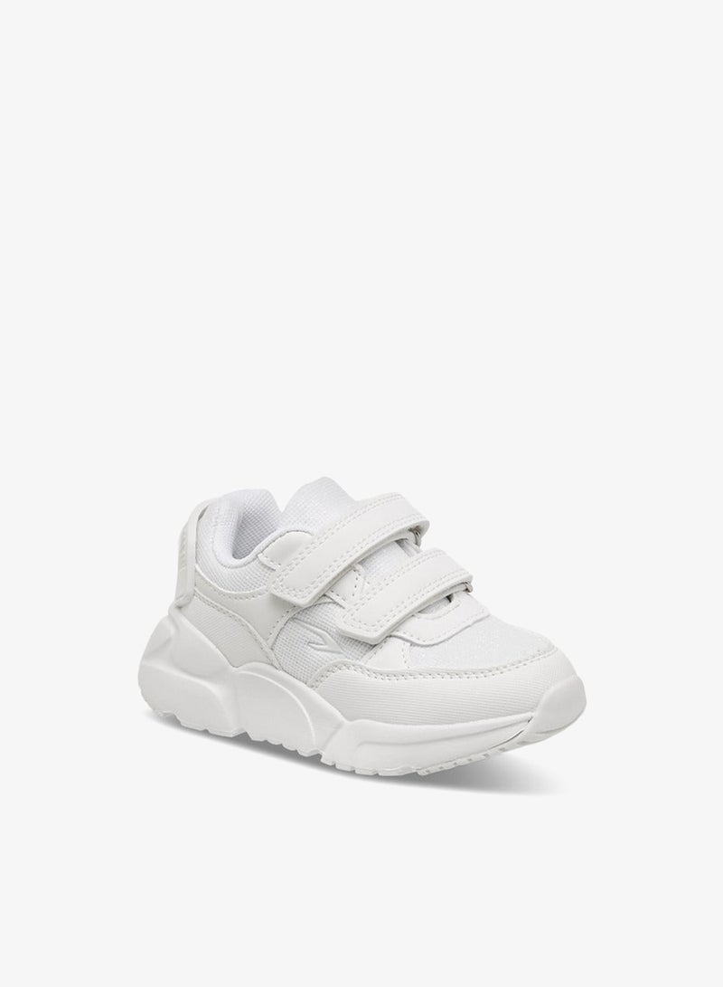 Dash Panelled School Shoes with Hook and Loop Closure - Image 2