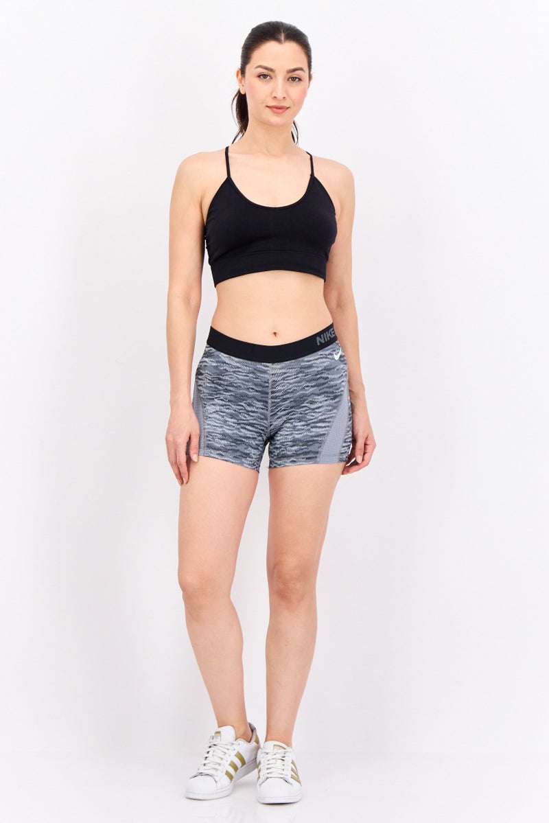 Nike Women Sportswear Fit Training Tight Shorts, Grey/Black - Image 4