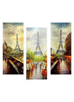 Indianara Indianara Set of 3 Scenery 6 MM MDF Paintings 2607 without glass 6 X 15 6 X 15 6 X 15 INCH 
