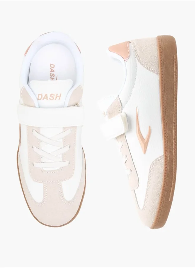 داش Girls Panelled Sports Shoes With Hook And Loop Closure