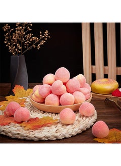 Depend 30PCS Mini 1.2 Inch Artificial Fruit Peach Simulation Peach Realistic Fake Fruit Peach For Floral Arrangements Home Decor Home Kitchen Party Photography Prop Food Toy  - Image 5