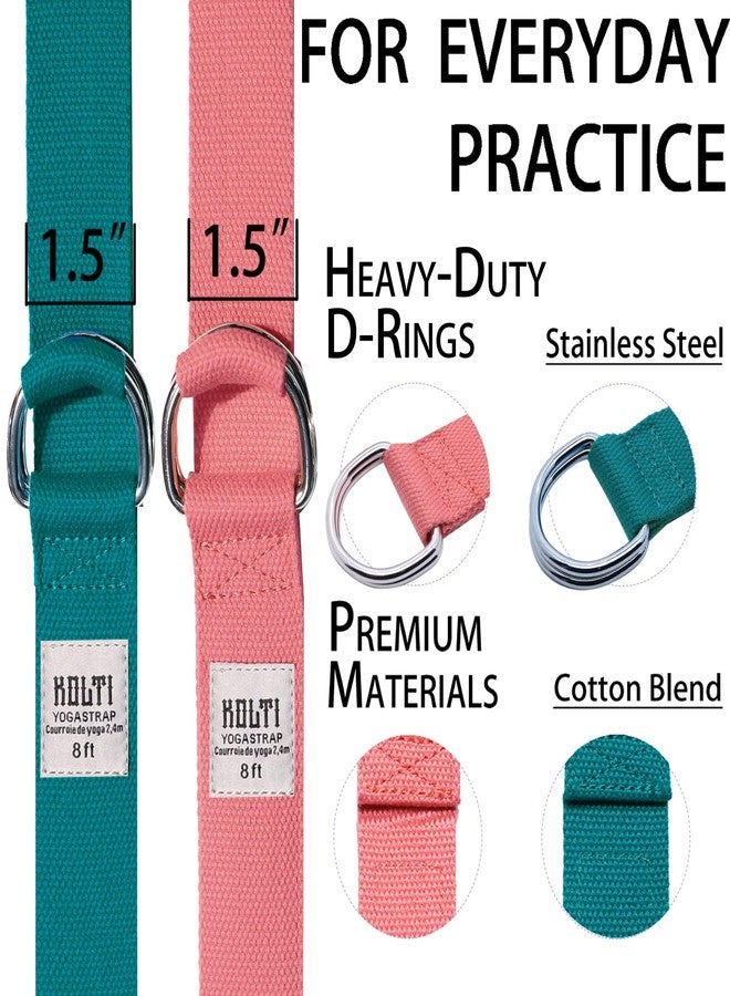 Kolti Yoga Exercise Adjustable Straps with Durable D-Ring For Pilates & Gym Workouts - Image 3