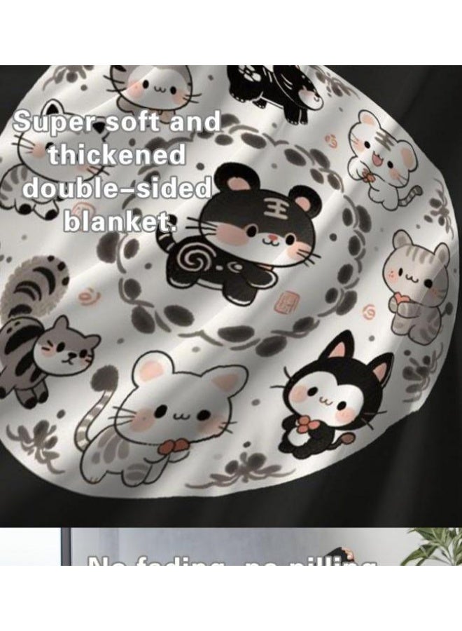 general Flannel thin blanket (warm and comfortable, suitable for sleep, gaming, dust removal and sandproof) 150cm*200cm - 632 - Image 5