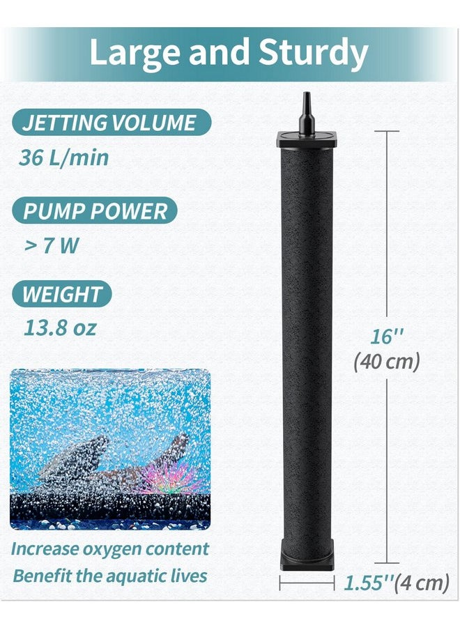 Pawfly Pawfly 16 Inch Air Stone Cylinder for Larger Pumps Bubble Diffuser Release Tool for Large Aquariums Outdoor Pond Garden Circulation Systems and DWC Reservoirs, 2 Pack  - Image 3