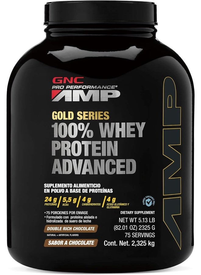 GNC Pro Performance Amp Gold Series 100% Whey Protein Advanced (Chocolate) - Image 1