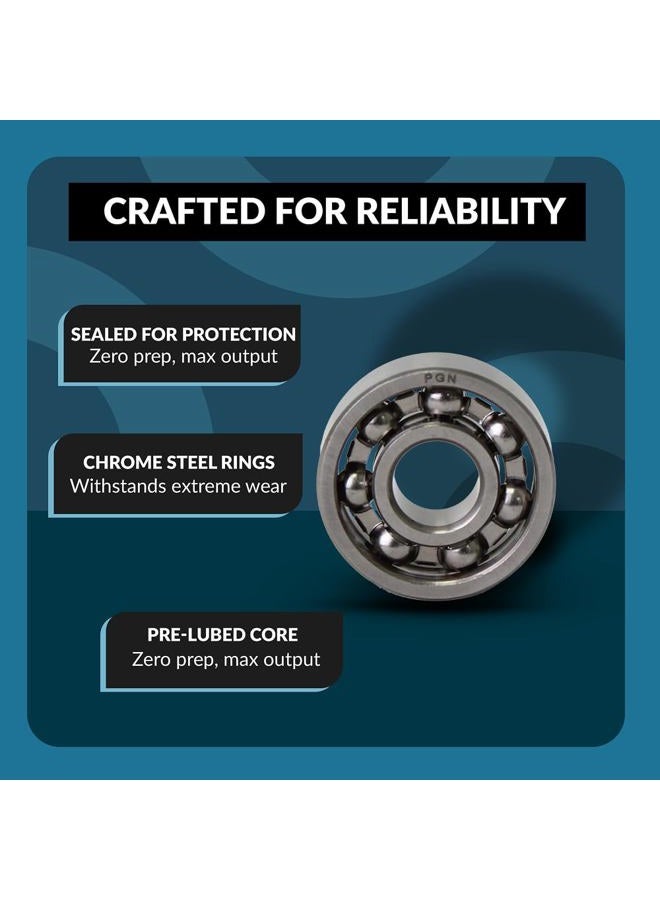 PGN Bearings 10 (Ten) Fidget Spinner 608 Open, Chrome Steel Bearing Balls, 8x22x7, Ball Center Replacement Part Kit - Image 4