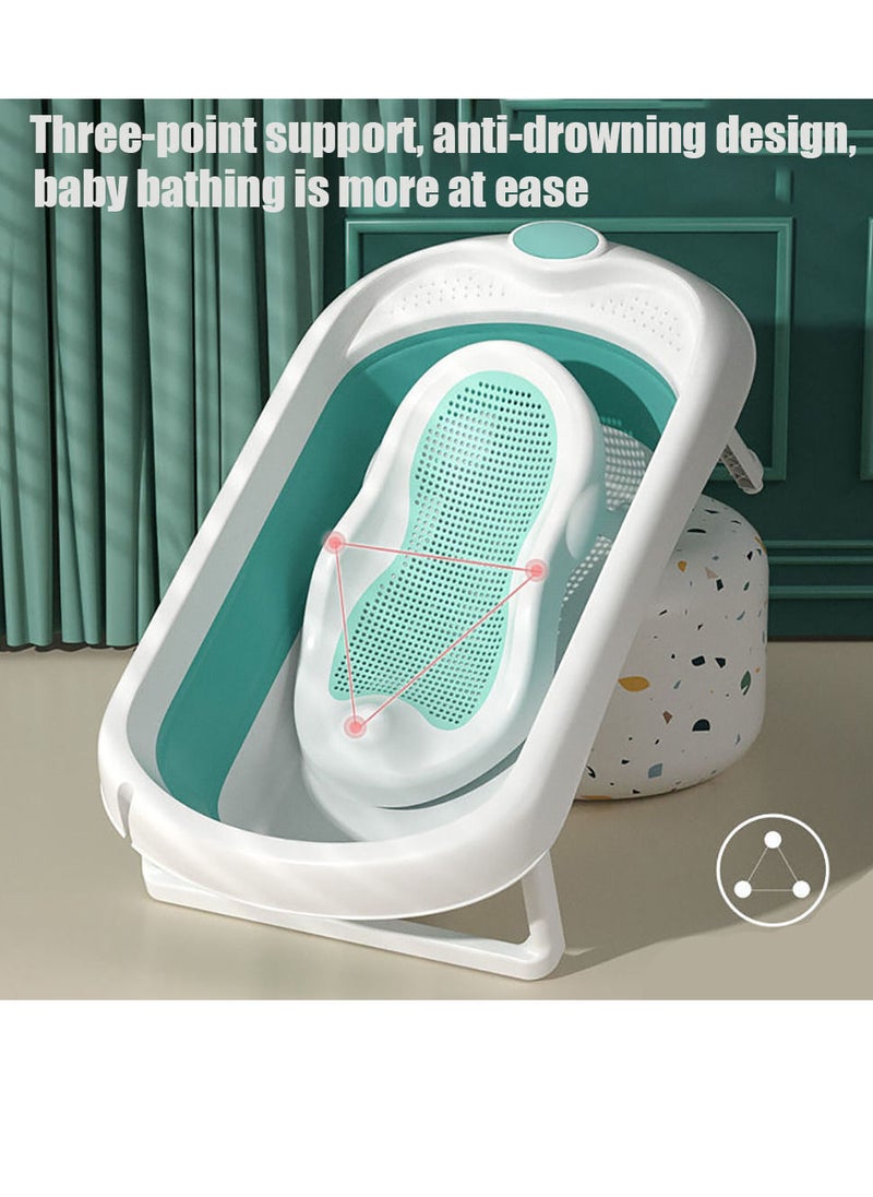 MissTiara - Foldable Baby Bathtub Set with Temperature Sensing Thermometer and Baby Special Bath Bed Newborn Sitting and Lying Large Safety Bathtub - Image 1