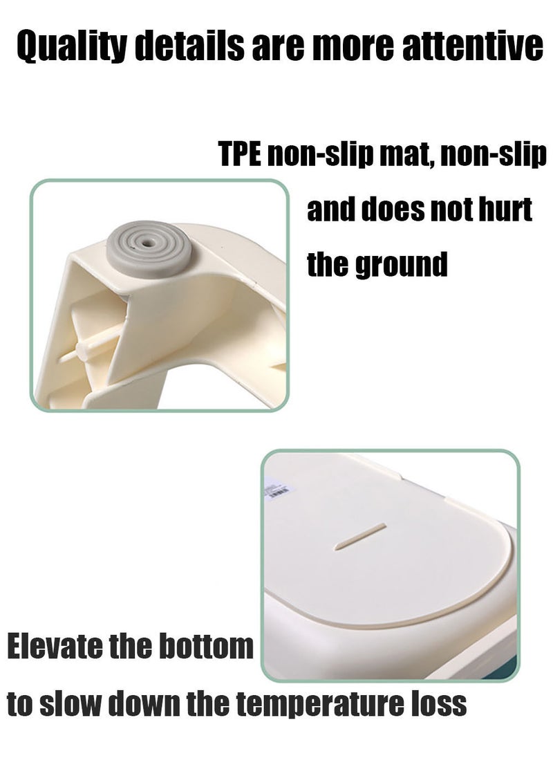 MissTiara - Foldable Baby Bathtub Set with Temperature Sensing Thermometer and Baby Special Bath Bed Newborn Sitting and Lying Large Safety Bathtub - Image 1