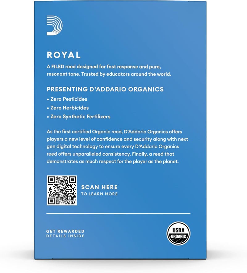 D'Addario Royal by D'Addario Bb Clarinet Reeds, Strength 3, 10-Pack - Image 2