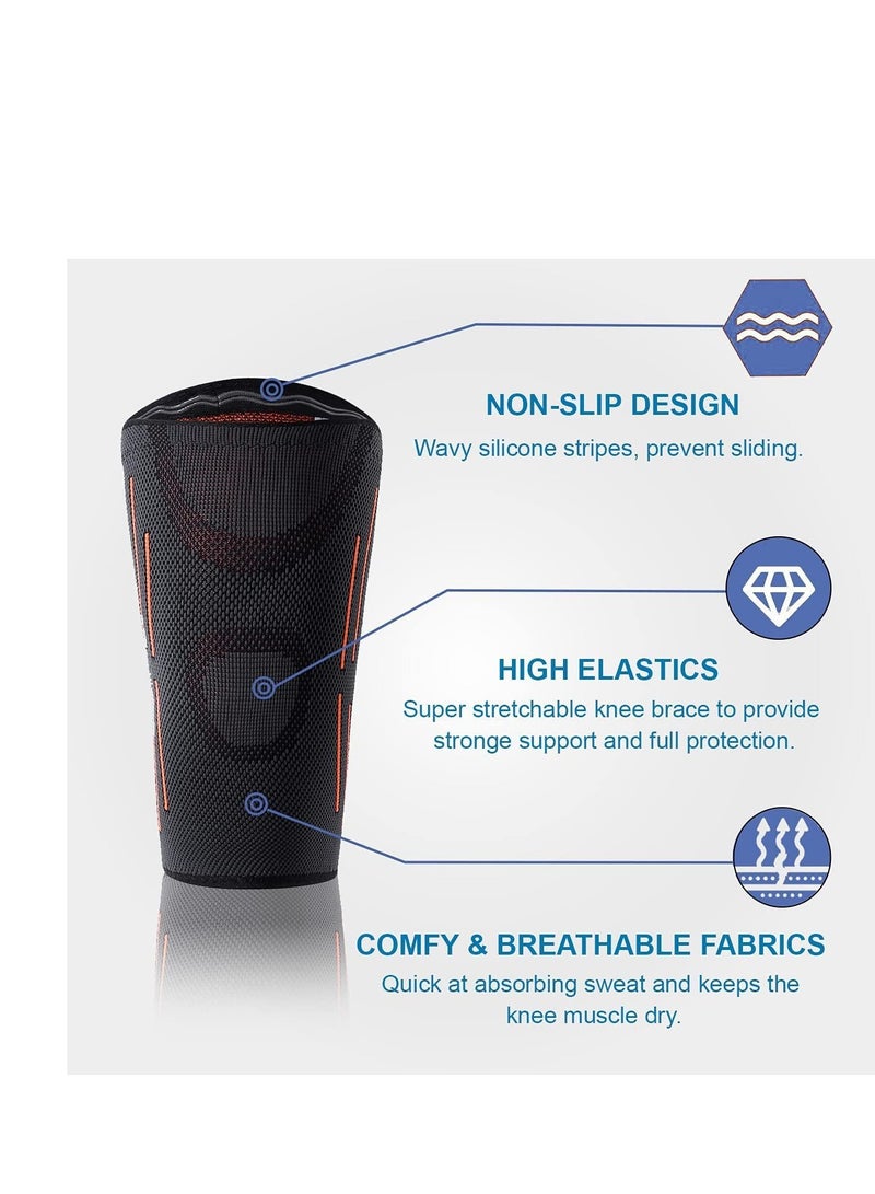 بلان A دعامة ركبة رياضية بضغط مرن وتهوية عالية لتخفيف الآلام والتهاب المفاصل، مثالية للجري ورفع الأثقال وكرة القدم، تصميم مريح ودعم مثالي أثناء التمارين (2) - Image 5