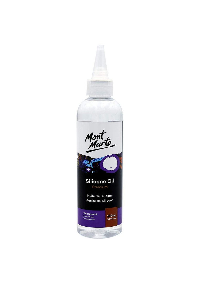 Mont Marte Mont Marte Premium Acrylic Pouring Silicone Oil 606oz 180ml in total Bottles for Pouring Paint Cells Transparent  - Image 1