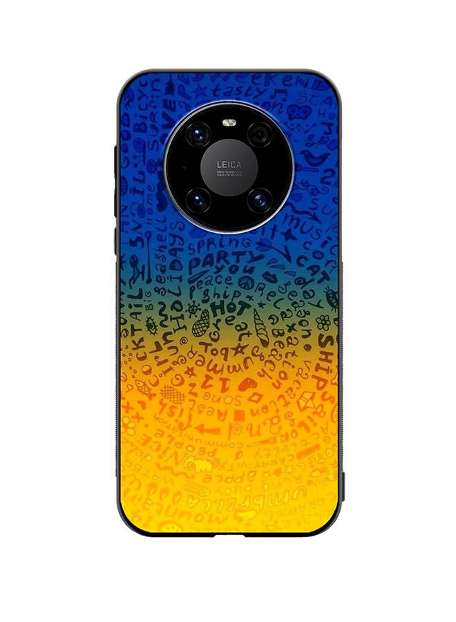 VR CREATIVE Protective Case Cover For Huawei Mate 40 Words Mixture Design Multicolour - Image 1