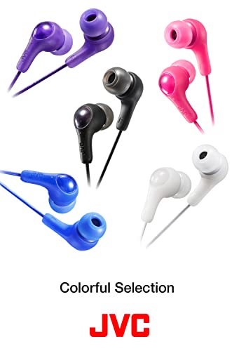 JVC Gumy in Ear Earbud Headphones, Powerful Sound, Comfortable and Secure Fit, Silicone Ear Pieces S/M/L - HAFX7A (Blue) One Size, 1 Count (Pack of 1) - Image 4