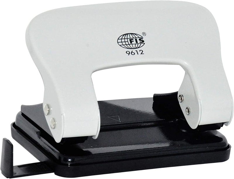 FIS FSPU9612WH 2 Hole Punching Machine, 20 Sheets Capacity, White - Image 1